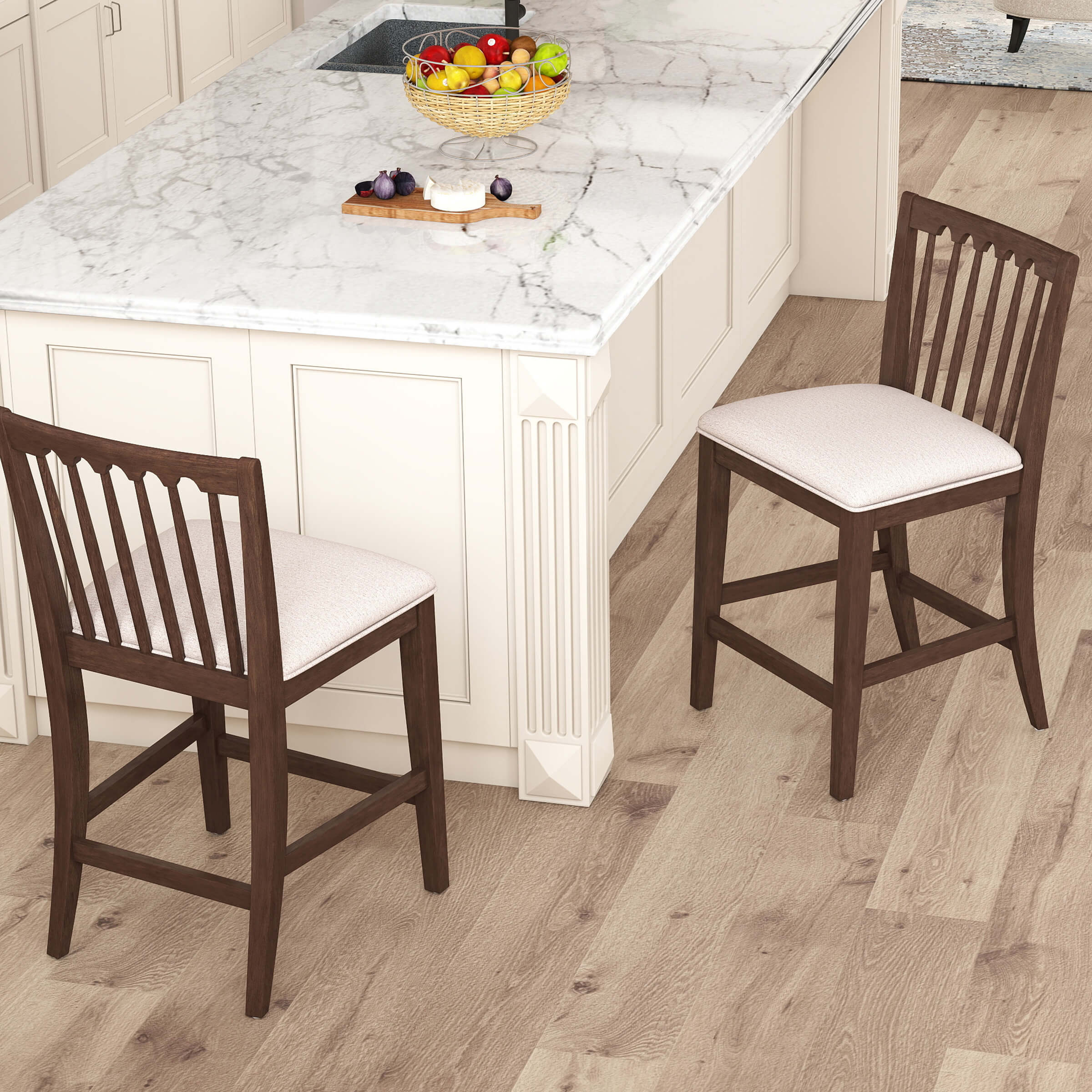 Farmhouse Counter Height Bar Stools Set of 2 - 00241CS - Image 19