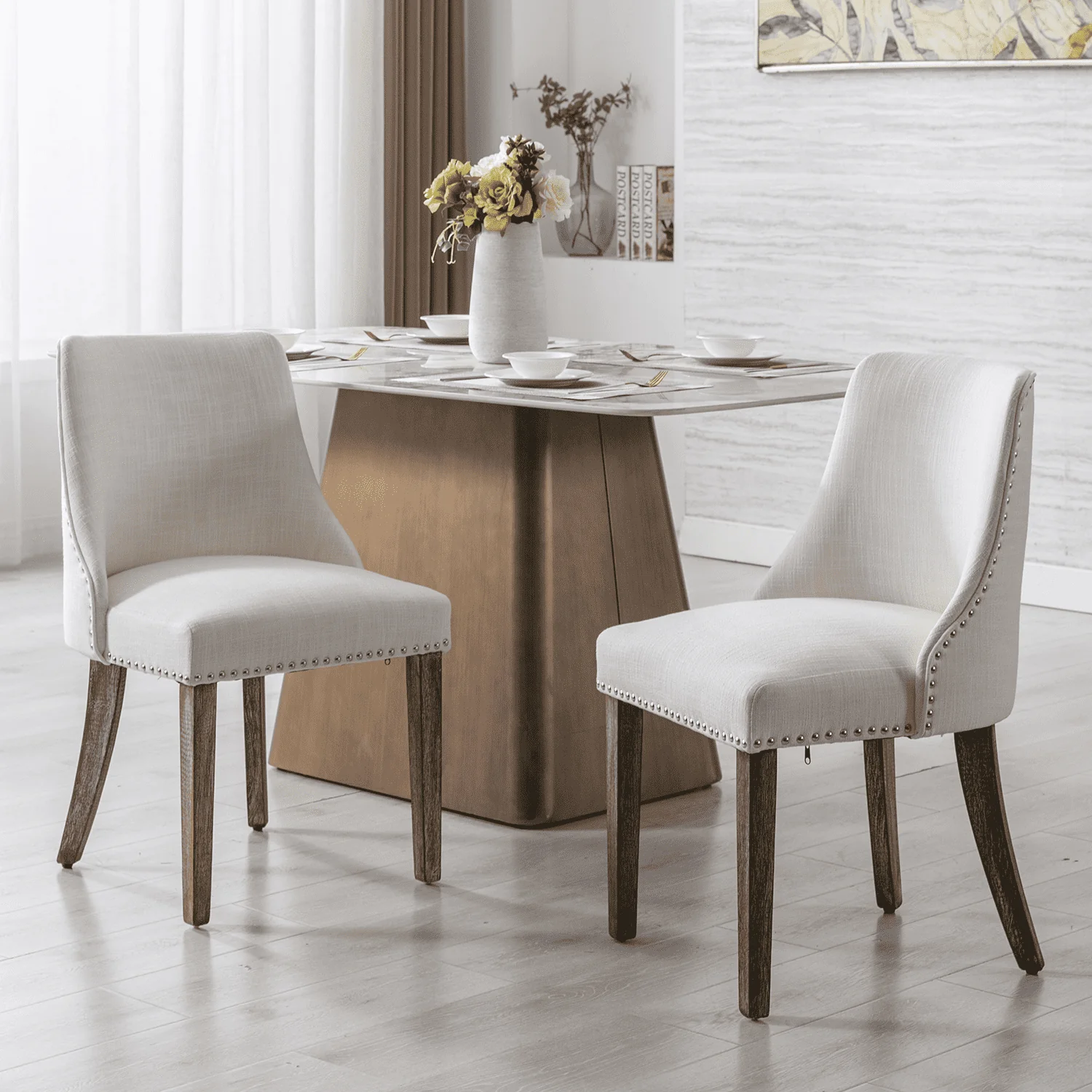 Mid Century Modern Dining Chairs Set of 2 - 6028