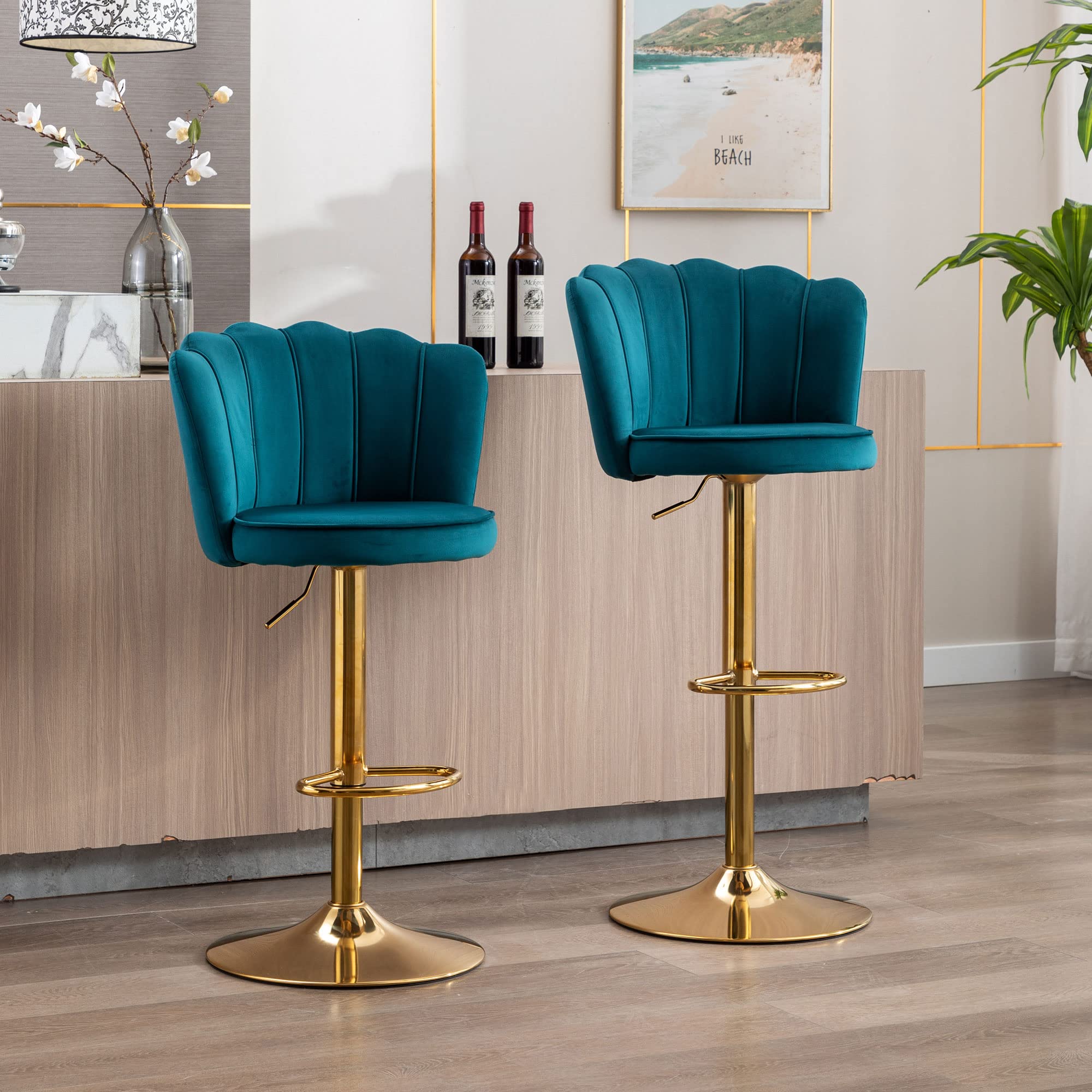 Adjustable Swivel Bar Stools Set of 2 - 2205AB
