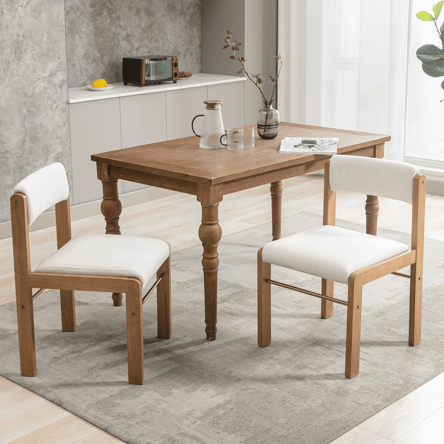 Farmhouse Cutout Back Dining Chairs Set of 2 - 1928DC