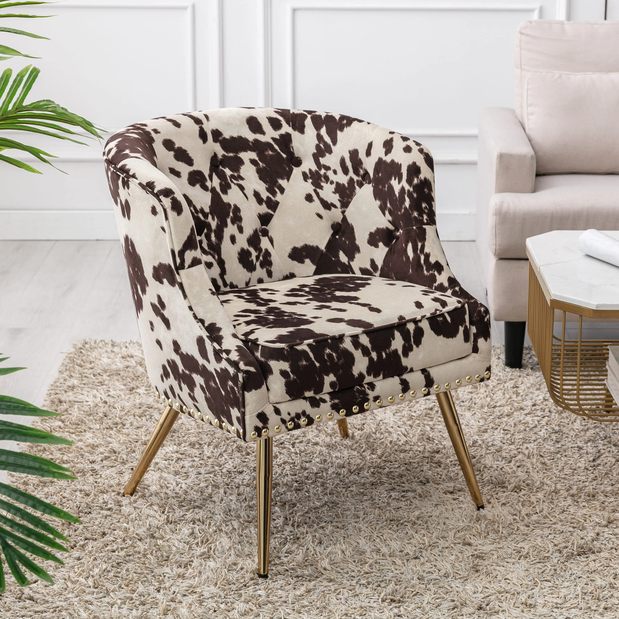 Modern Cow Accent Chair 1 PCS - 8695AC