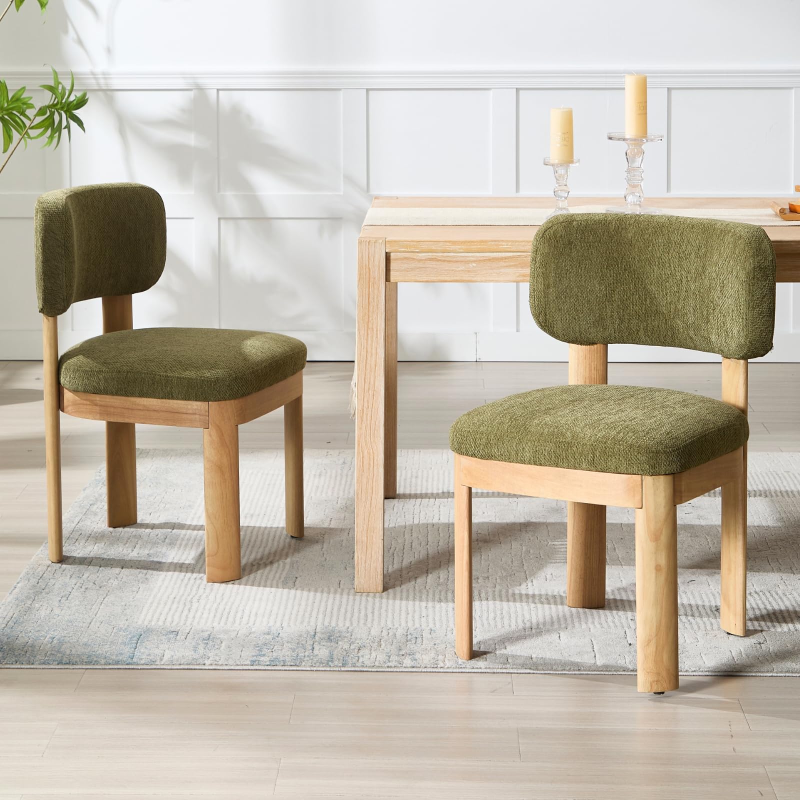 Curved Backrest Dining Room Chairs Set of 2 - 10086DC