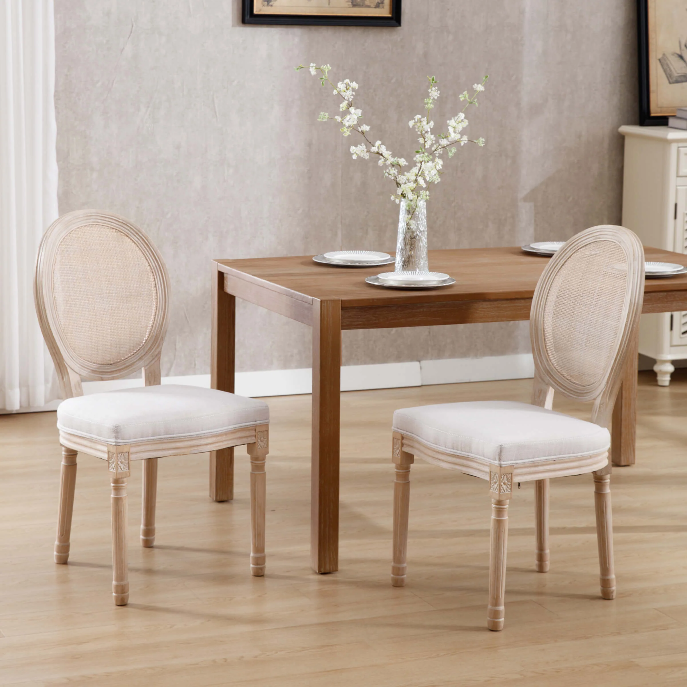 Classic French Dining Chairs Set of 2-7105DC