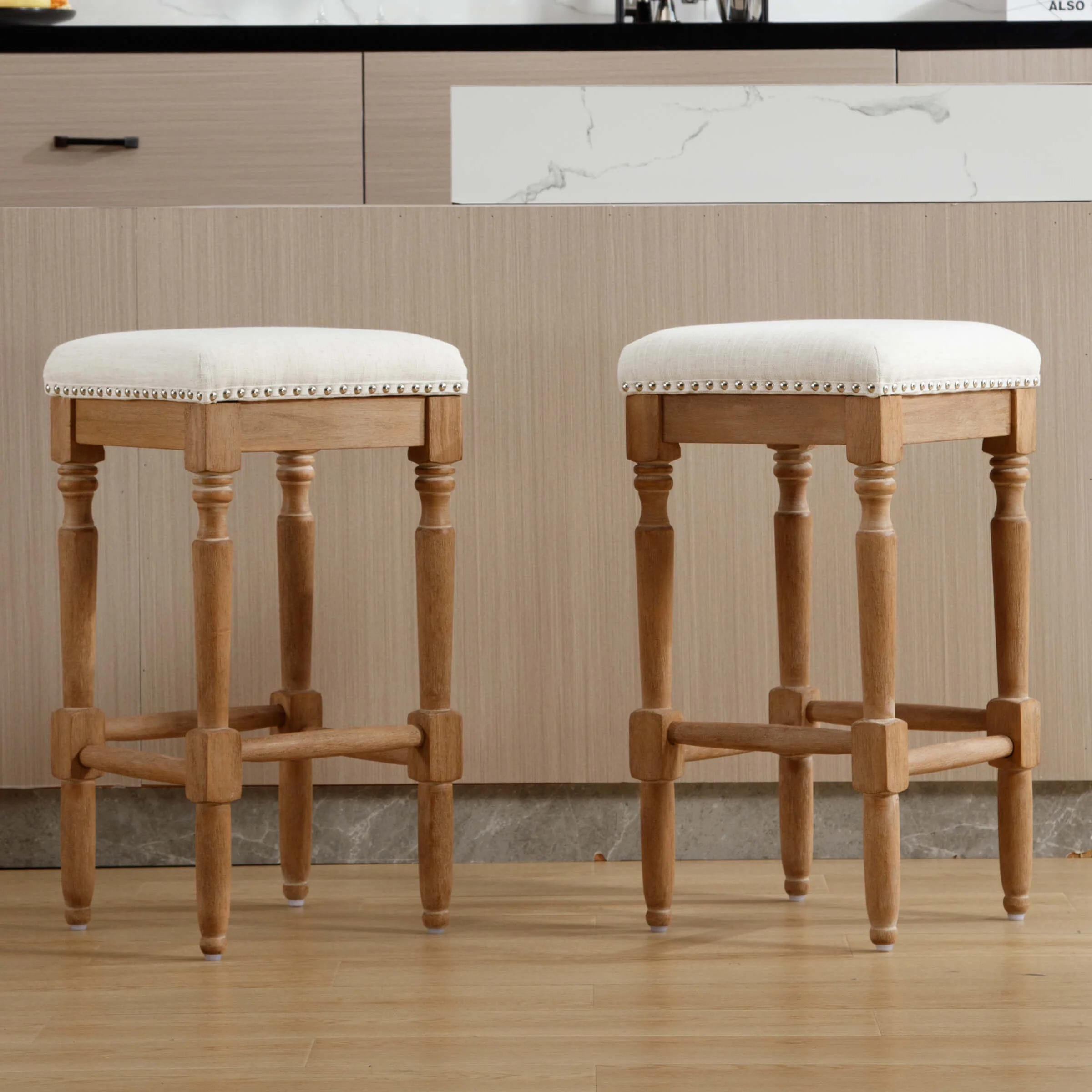 26"H Saddle Backless Counter Stools Set of 2 - XX30CS