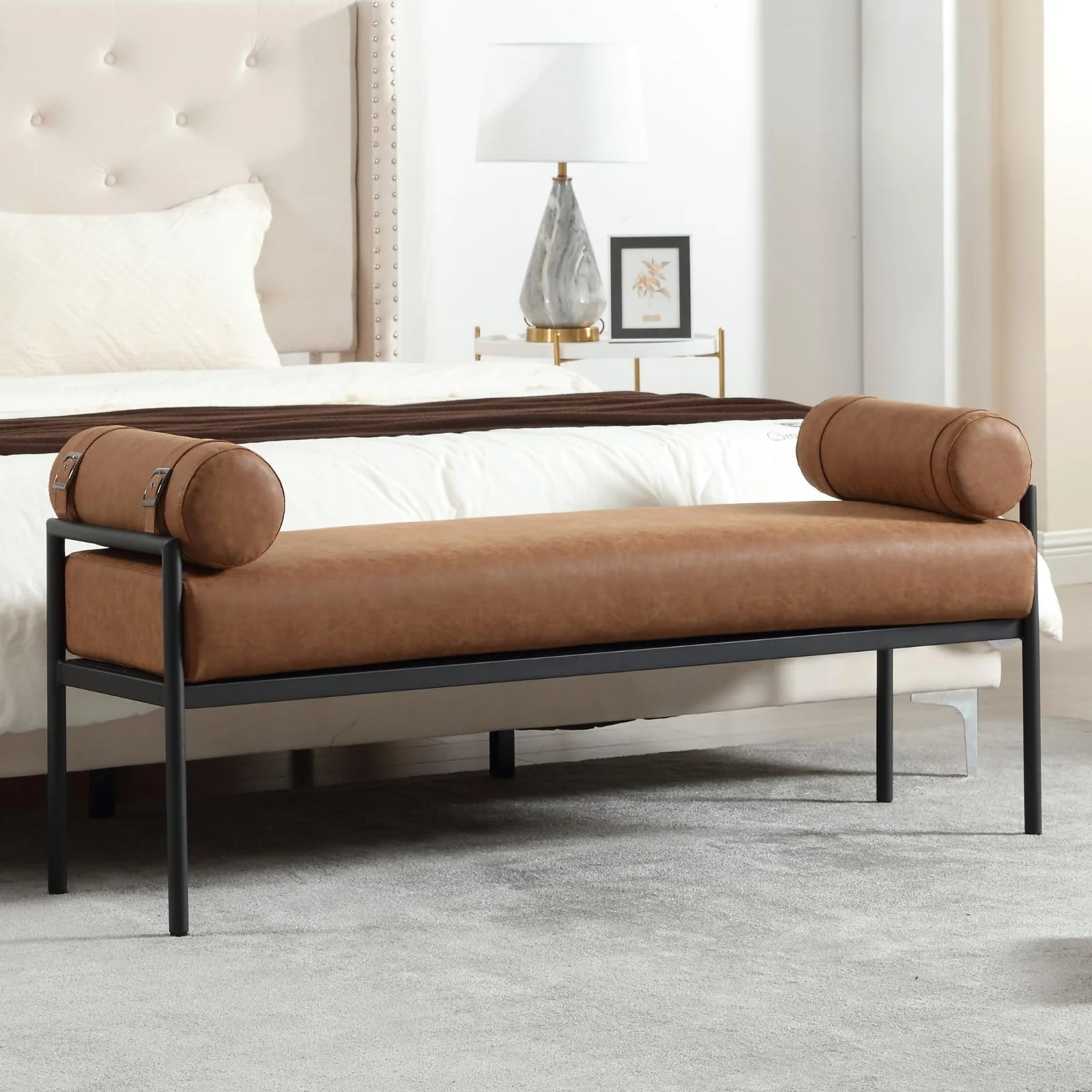 55 "W Bedroom Bench with Removable Pillows - 2160BH