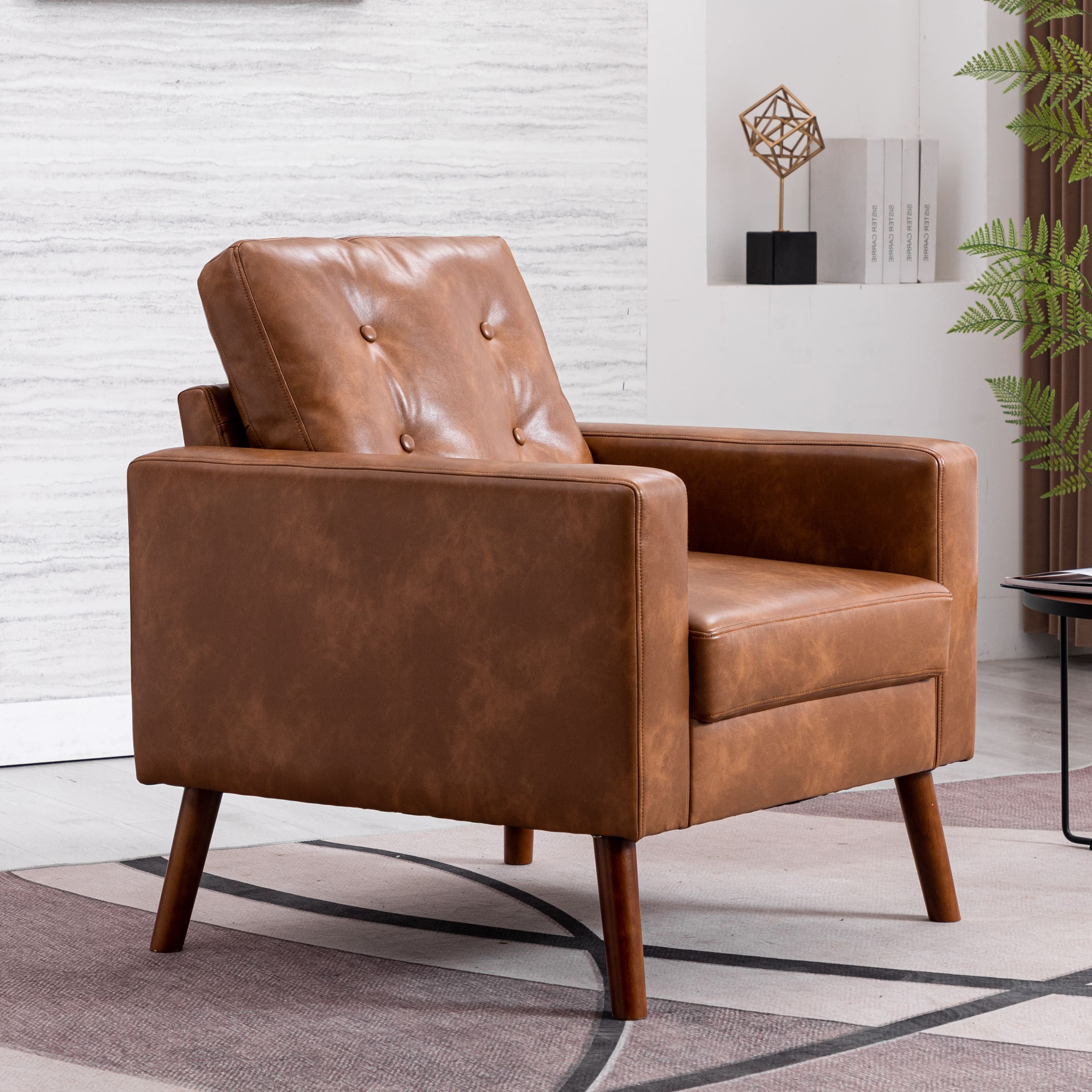 Mid Century Modern Tufted Accent Chair 1 PCS - XX16AC - Image 2