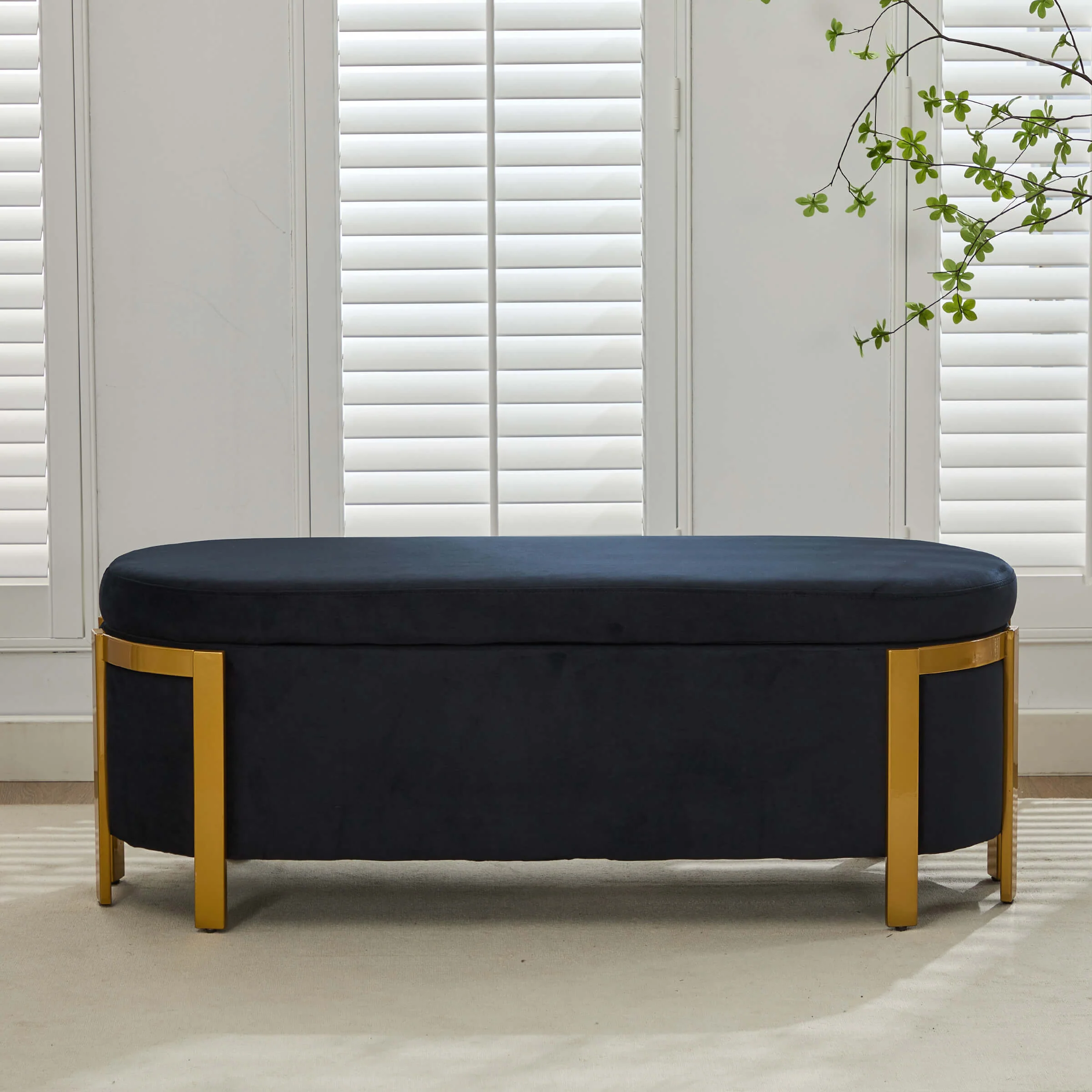 48āW Storage Bench Ottoman End of Bed - 5001BH - Image 36