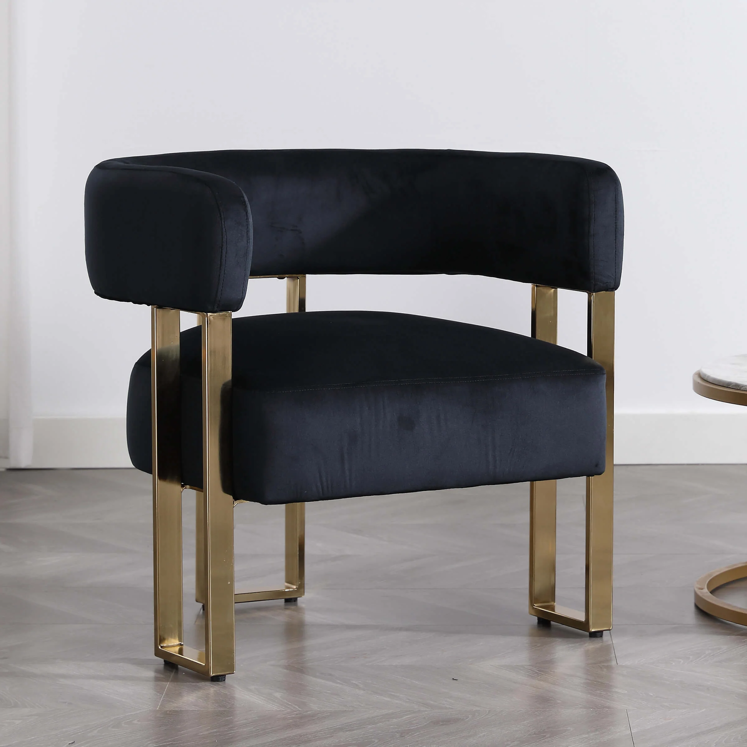 Barrel Chair with Gold Metal Legs 1 PCS - 72005AC - Image 36