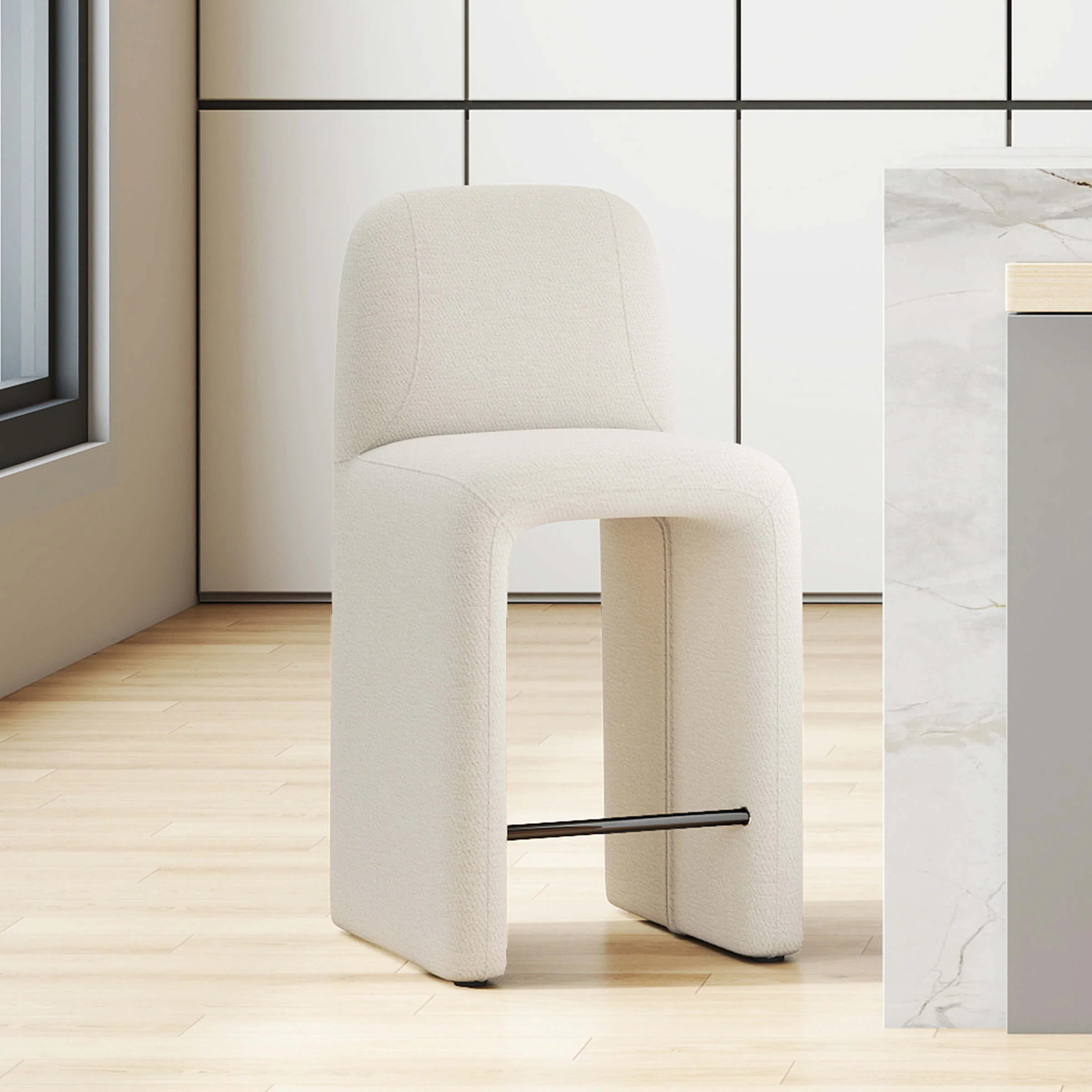 Bohemian Bar Stool with Footrest - 6049CS