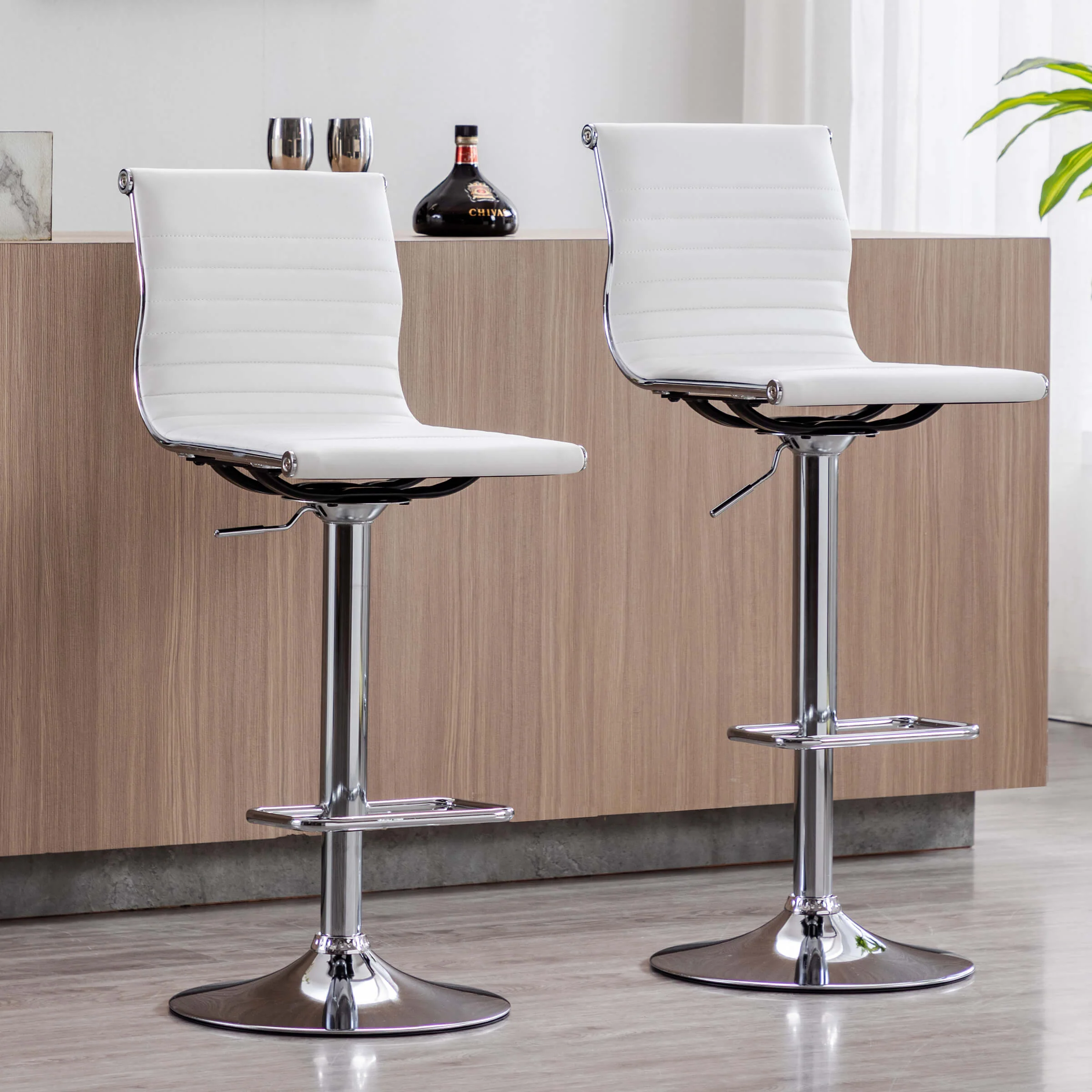 Swivel Adjustable Height Bar Stools Set of 2 - X417AB